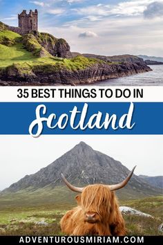 scotland with text overlay that reads 35 best things to do in scotland, including the castle