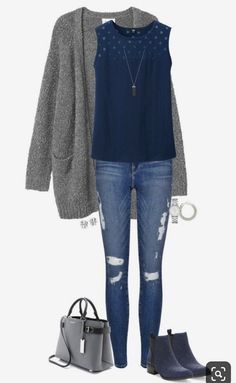 Cooler Style, Stitch Fix Outfits, Mode Casual, Stitch Fix Inspiration, Grey Cardigan, Casual Work Outfits, 가을 패션, Stitch Fix Style, Fall Winter Fashion