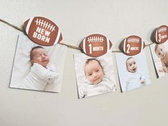 Football First Birthday Photo Banner Baby's First Year | Etsy Monthly Photo Banner, Boys First Birthday Party Ideas, Boys 1st Birthday Party Ideas, First Birthday Photo, Birthday Photo Banner, 1st Birthday Party Themes