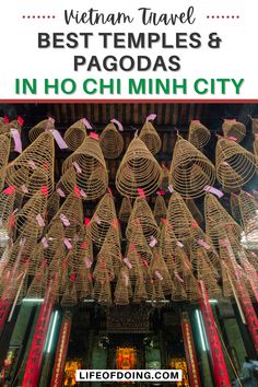 Coiled incenses hanging from the ceiling of Thien Hau Temple in Ho Chi Minh City, Vietnam Ho Chi Minh City, Buddhist Temples, Vietnam Food, Buddhist Temple, Ho Chi Minh, Where To Go, Trip Planning