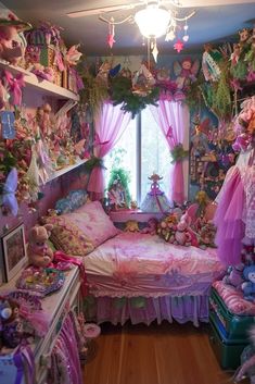 a room filled with lots of stuffed animals and other stuff animal items on the walls