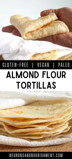 gluten - free vegan i vegan i pale almond flour tortillas