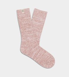 Just slouchy enough, these ultra-soft knit socks are a favorite. Wear around the house, or peeking out from an ankle boot. UGG Women's Rib Knit Slouchy Crew Sock Nylon In Pink Ugg Socks, Ugg Store, Women Crew Socks, Crew Sock, Shoe Boutique, Classic Boots, Slipper Shoes, Slipper Boots, Boots For Sale