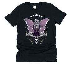 Wiccan Clothes, Skeleton Butterfly, Witch Clothing, Occult Witch, Grunge Tee, Butterfly Shirt