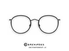 a pair of glasses sitting on top of a white background with the words gremkides