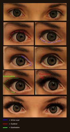 Anime Make-up, Anime Eye Makeup, Make Up Tutorials, Anime Makeup, Drawing Faces, Cosplay Tutorial, Cosplay Diy, Cosplay Tips, Halloween Make Up