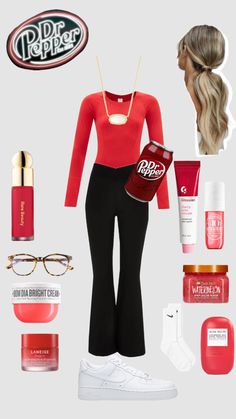 Dr.Pepper themed outfit. Tell me what theme I should do next !! Tell Me