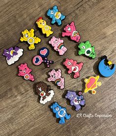 CARE BEARS  Jazz up your Crocs with these fabulous  Croc Charms.   Only 1 of each available  Ready to post Care Bears Birthday Party, Care Bear Birthday, Crocs Charms, Care Bears, Stocking Fillers