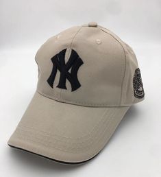 For Yankee fan and hat lovers~~  This Yankee classical  Hat/Cap is will make a nice addition to your collection Perfect with Jeans and sport shoes - good for golfing & hiking & other outdoor activities Breathable eyelet  keep your head cool by providing ventilation Size: Head circumference 50-60cm. Adjustable Brim Length 7cm Comes in 3 colors: White, Khaki and pink * The front and the side are embroidered *The back of the cap/hat has a metal clasp to make it easy to adjust the size. it is perfect for men/women/teens. * FREE SHIPPING will be provided in OCTOBER!! Yankee Hat, Ny Hat, Yankees Fan, Trucker Cap, Baseball Cap, Caps Hats, Valentine Day Gifts, Baseball Hats, Accessories Hats