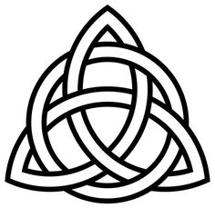 a black and white celtic knot design