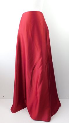 Vintage 1990s Burgundy Red Silky Long A Line Full Length Maxi Formal Lined Shiny Fancy Evening Skirt Red Formal Flowy Skirt, Red Flowy Skirt For Formal Occasions, Formal Red Flowy Skirt, Red A-line Skirt For Formal Occasions, Red Lined Skirt For Evening Wear, Red Flowy Formal Skirt, Formal Red A-line Skirt, Evening Red Lined Maxi Skirt, Red Fitted Skirt For Evening