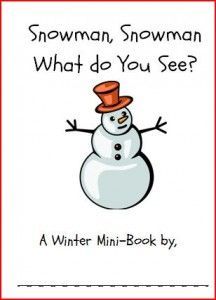 a snowman is shown with the words, what do you see?