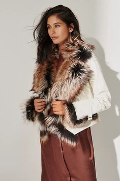 click to expand Colorful Leather Jacket, Leather Jacket Dress, Confident Style, Lambskin Leather Jacket, Leather Jacket Style, Stylish Jackets, Leather Jackets Women, Fox Fur, Leather Jackets