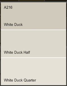 the white duck paint color is shown in three different shades, including gray and white