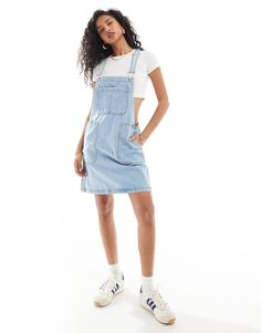 Dresses by Don't Think Twice Low effort, high reward Dungaree style Square neck Adjustable straps Functional pockets Regular fit Denim Dungaree Dress, Denim Pinafore Dress, Denim Dungaree, Denim Pinafore, Dungaree Dress, Maxi Dress Prom, Pinafore Dress, Maxi Dress Trend, Petite Maternity