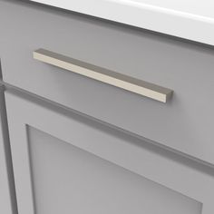 a close up of a drawer handle on a cabinet