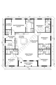 the floor plan for a two story house with 2 bedroom and an attached garage area