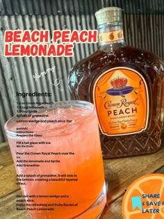 Weekly Drink Specials Ideas, Easy Mixed Drinks Alcohol 2 Ingredients, Peach Alcoholic Drinks Recipes, Hennessy Punch Recipes, D'usse Drink Recipes, Simple Drink Recipes Alcoholic, Bartender Drinks Recipes, Peach Drinks