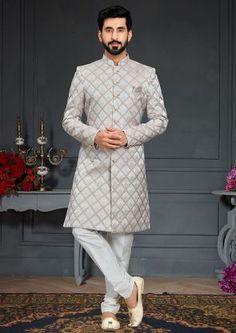 Dusty Pink Imported Silk Indo Western Outfit - ROY382312R Boys Indo Western Outfits, Men Indian Wedding Outfit, Indo Western Outfit, Indo Western Dress For Men, Wedding Matching Outfits, Wedding Kurta For Men, Groom Photoshoot, Blazer Outfits Men, Indian Wedding Outfit