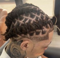 Dreds Locs Short Hair Men, Men’s Locs With Fade, Men Loc Retwist, Locs In A Ponytail Men, Dreadlock Braids, Black Hair Locs, Lox Styles, Men’s Long Loc Hairstyles