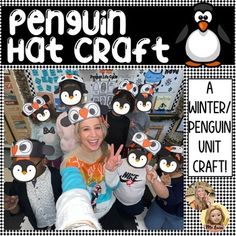 the penguin hat craft is an easy and fun activity for kids to do with penguins