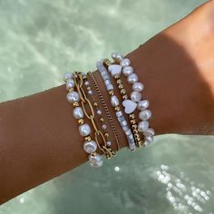 خواتم خطوبة, Preppy Jewelry, Beads Bracelet Design, Summer Bracelets, Jewelry Essentials, Stacked Jewelry