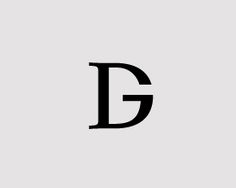 the letter g is made up of black letters on a light gray background with white lettering