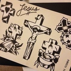 Cross Tattoo Traditional, Christian Traditional Tattoo, Traditional Christian Tattoo, Traditional Cross Tattoo, Crucifix Tattoo, Tattoo Christian, Faith Tattoos