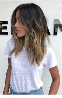 Dark Ombre Hair, Dark Brown Balayage, Brown Ombre Hair, Brown Hair Balayage, Medium Long Hair, Brown Balayage, Mom Hairstyles, Hair Color Balayage, Balayage Highlights