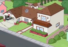 the simpsons house is shown in this cartoon