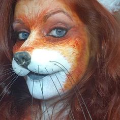 Animal Prosthetic Makeup, Dog Makeup, Female Werewolves, Fox Makeup, Dogs Playing Poker, Prosthetic Makeup, Painting Fur