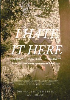 the movie poster for i hate if there is an image of a woman sitting under a tree