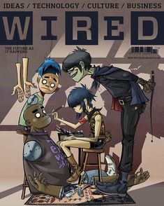 the cover to wired magazine with cartoon characters