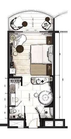 the floor plan for a small apartment