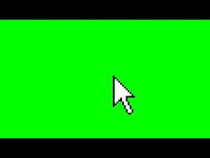 a green screen with a white arrow pointing to the left on it, and a black background