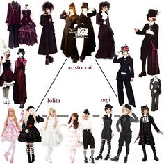 Lolíta Style, Vkei Fashion Women, Styles Names Fashion, Ouji Fashion Outfits, Vkei Fashion Aesthetic, Ouji Aesthetic, Harajuku Fashion Goth