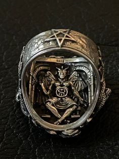 Gothic Mens Rings, Armor Rings, Leviathan Cross, Wax Seal Ring, The Leviathan, Ring Bear, Armor Ring, Bold Statement Jewelry, Hip Hop Rings