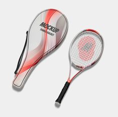 two tennis racquets on a white background