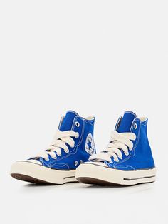 Sneakers CONVERSE Men color Blue Converse Bleu, Blue Shoes Men, Converse Collection, Baskets Converse, Blue Converse, Sneakers Converse, Limited Edition Sneakers, Leather High Tops, Sneakers For Men