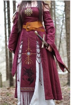 Excited to share the latest addition to my #etsy shop: TOVE Viking Wedding Dress, Pagan Dress, Viking Costume #wedding #fantasyscifi #fantasydress #fantasyclothing #elvendress #elvenweddingdress #goddesscostume #vikingdress #vikingcostume Viking Clothes Women, Viking Wedding Dress, Medieval Core, Faire Outfit, Elven Wedding Dress, Celtic Dress, Ren Faire Outfits, Elven Dress, Book Fashion