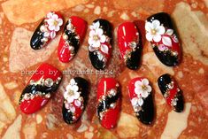 3d Flower Nails, Floral Nail Art, Wedding Nails Design, Cat Kuku