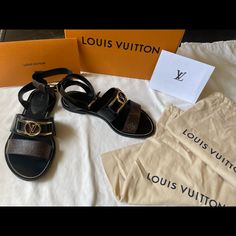 Reposhing This Item I Purchased From @Andreamadril37. Loved It, But Ready To Rotate For Something New. Questions? Leave A Comment Below! Paseo Flat Comfort Sandal Louis Vuitton, Shoes Louis Vuitton, Louis Vuitton Shoes, Leave A Comment, Flat Sandals, Something New, Women's Shoes Sandals, Shoes Sandals, Black And Brown