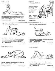 the instructions for how to do a back stretch on a chair with legs up and feet down