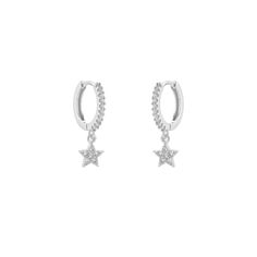 Sterling Silver Star Hoops - The Shop'n Glow Trendy Earrings, Silver Pieces, Beautiful Gift Boxes, Silver Stars, Huggies Earrings, Star Shape, Cute Earrings, Lovely Gift, Beautiful Earrings