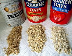 oats and other ingredients are on a towel