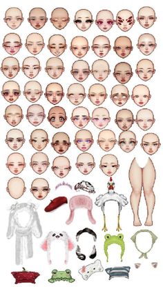 Paper Doll Face, Paper Dolls Diy, Paper Dolls Book, Easy Drawings Sketches, Body Drawing, Cute Art Styles