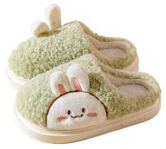 PRICES MAY VARY. Material: Women's slippers made of polyester, fleece lining. Lightweight, breathable and warmth Premium Upper about the slippers and cozy plush fleece lining, keeping your feet warm and comfy all the days. Slip-on closure, easy to put on/off and protect the feet from autumn to spring. Non-slip and durable rubber sole slippers bottom, wearable and waterproof, perfect for indoor and outdoor, reducing the risk of sliping and falling on a variety of surface such as wood, bedroom flo Rabbit Slippers, Bear Slippers, Bunny Slippers, Comfy Winter, Cute Slippers, Bunny And Bear, Platform Flats, Slippers For Women, Fuzzy Slippers