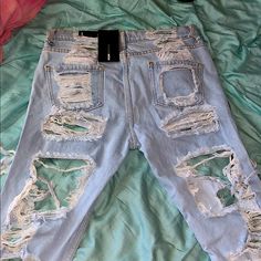 Brand New! Never Been Worn. Tried It On And The Two Pant Loops Broke. Can Easily Be Fixed. The Missing Piece, Jeans Fashion, Fashion Nova Jeans, Missing Piece, The Missing, Jeans Color, The Two, Colored Jeans, Distressed Jeans