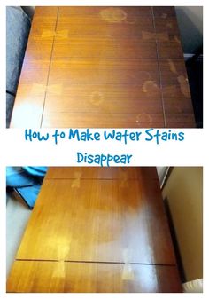 how to make water stains on a wooden table