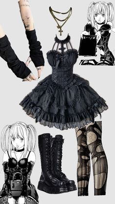 misa amane inspired outfit ‼️ #misaamane #misa #deathnote #anime #gothic #goth #gothoutfit #outfitinspo #outfit #trending #fyp #foryou Outfit Ideas Goth, Goth Halloween Costume, Deathnote Anime, Anime Gothic, Gothic Halloween Costumes, Cosplay Ideas Women, Goth Princess, Ugly Outfits